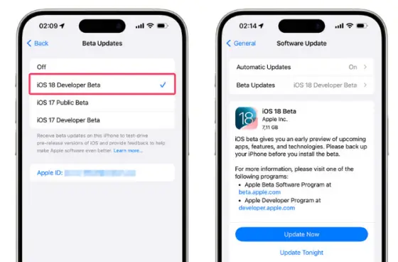 iOS 18 Beta Updates