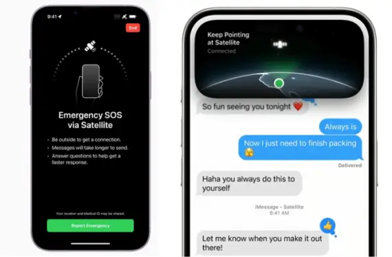 iOS 18 Messages via satellite