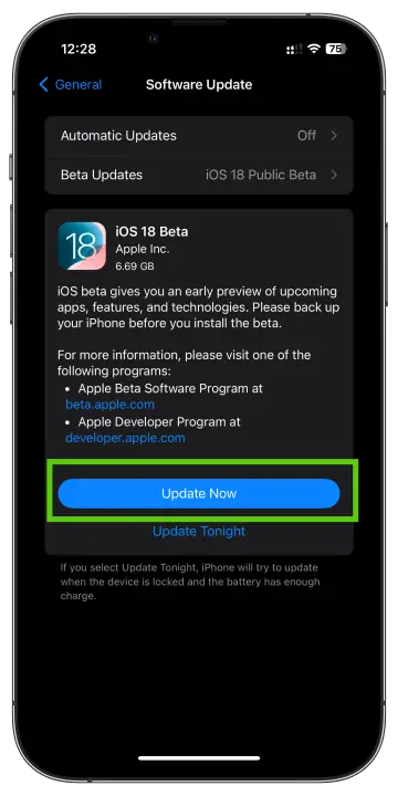 iPhone iOS 18 Public Beta Download 3