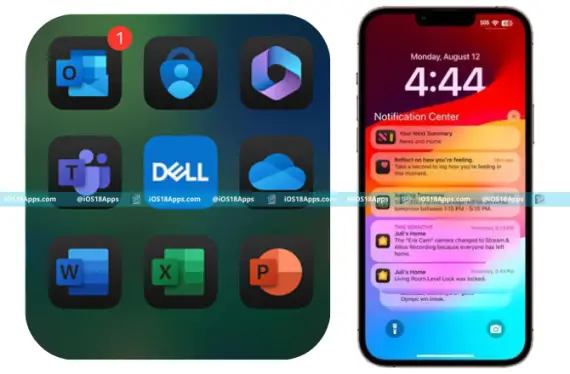 Dark Mode Notification Icons in iOS 18 Beta 6