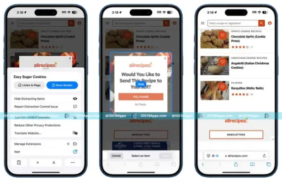 Safari Distraction Control in iOS 18.1 Beta 2